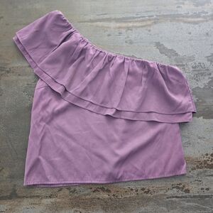 Pink Lily Mauve Asymmetrical Ruffle Skirt Purple Size Medium